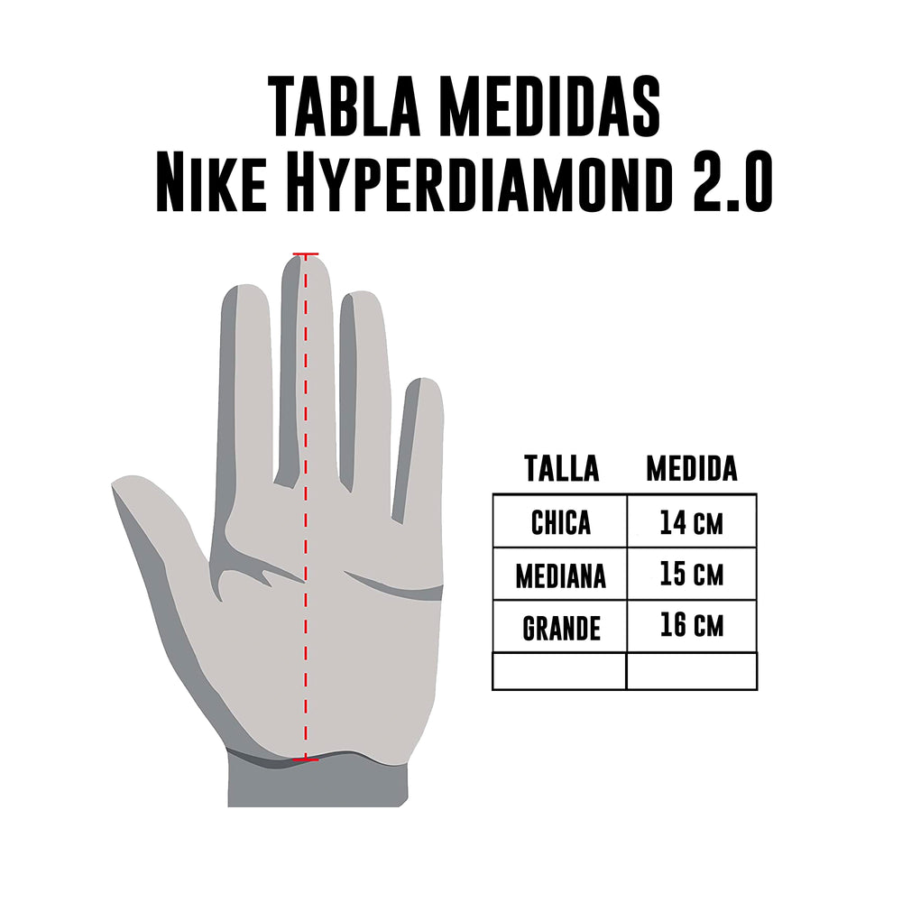 Guanteletas Softbol Nike Hyperdiamond 2.0 Blanco Dorado infantil