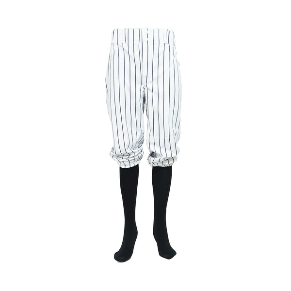 Pantalón De Beisbol Softbol Beisport Corto Blanco Rayas DAMA