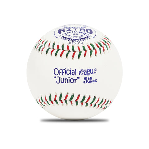 Pelota Beisbol Profesional De Piel Juvenil Aztro 52 Costuras Verde Rojo