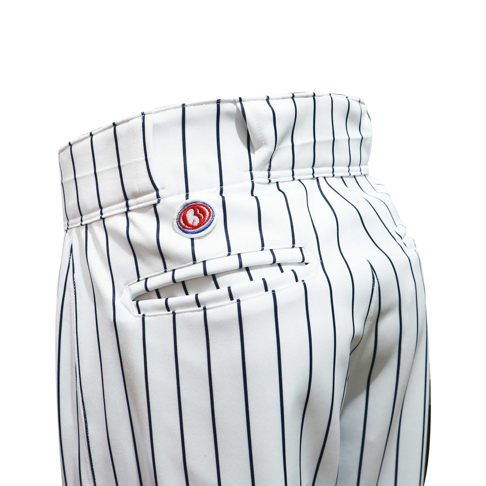 Pantalón De Beisbol Softbol Beisport Corto Blanco Rayas Adulto