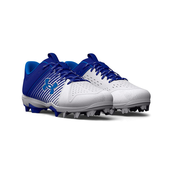 Spikes Beisbol Softbol Under Armour Leadoff Rubber Low Blanco Azul INFANTIL