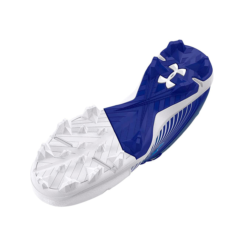 Spikes Beisbol Softbol Under Armour Leadoff Rubber Low Blanco Azul