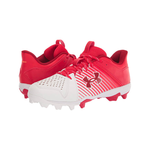 Spikes Beisbol Softbol Under Armour Leadoff Rubber Low Blanco Rojo