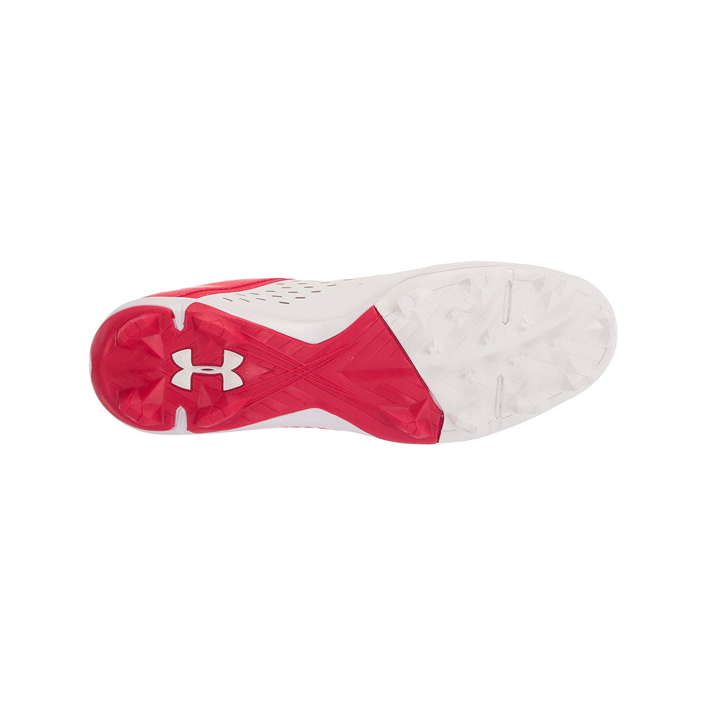Spikes Beisbol Softbol Under Armour Leadoff Rubber Low Blanco Rojo