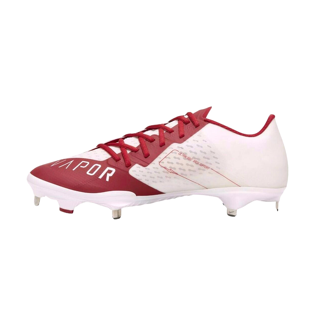 Spike Beisbol Nike React Vapor Ultrafly Elite 4 Guinda Blanco