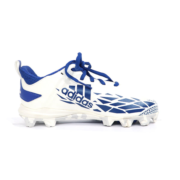 Spikes Beisbol Softbol Adidas Afterburn V MD Blanco Azul Rey INFANTIL