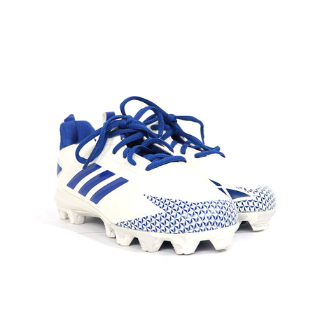 Spikes Beisbol Softbol Adidas Afterburn V MD Blanco Azul Rey INFANTIL