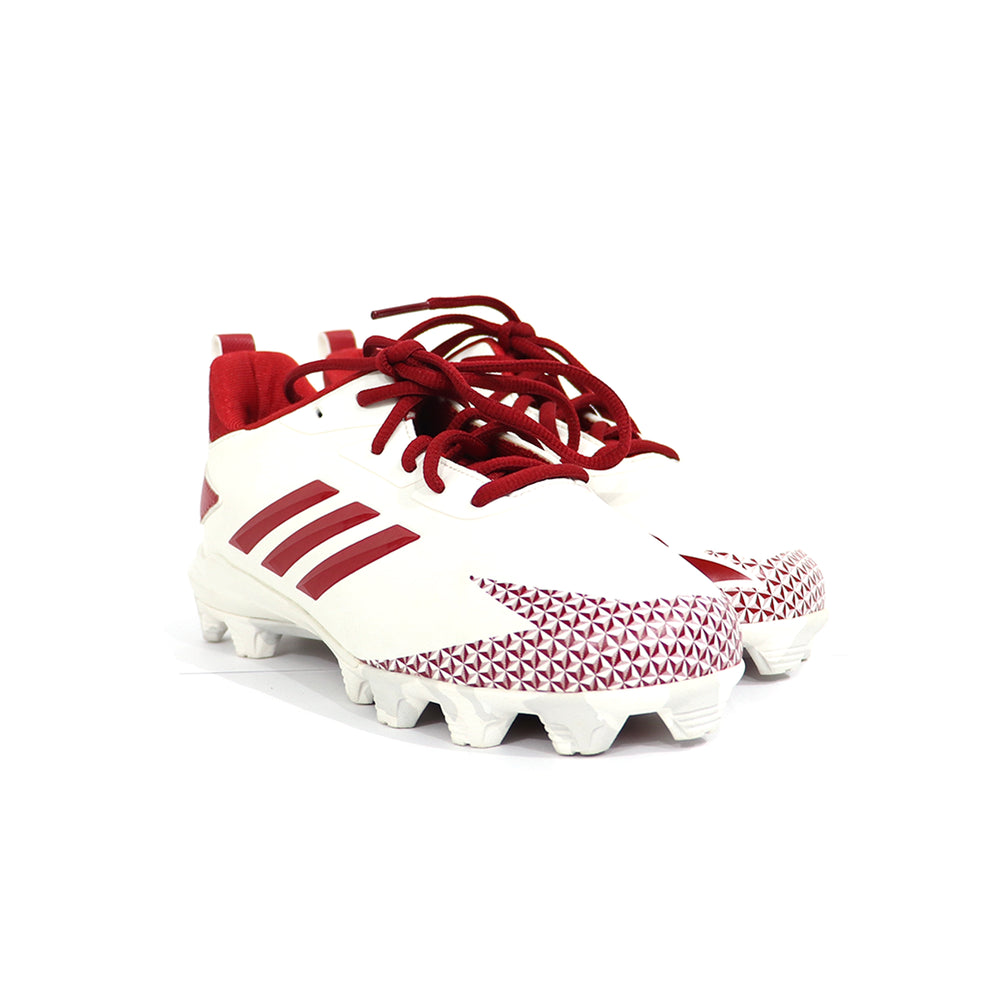 Spikes Beisbol Softbol Adidas Afterburn V MD Blanco Rojo INFANTIL