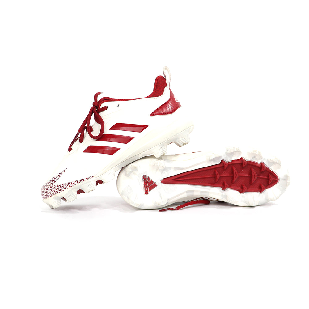 Spikes Beisbol Softbol Adidas Afterburn V MD Blanco Rojo INFANTIL