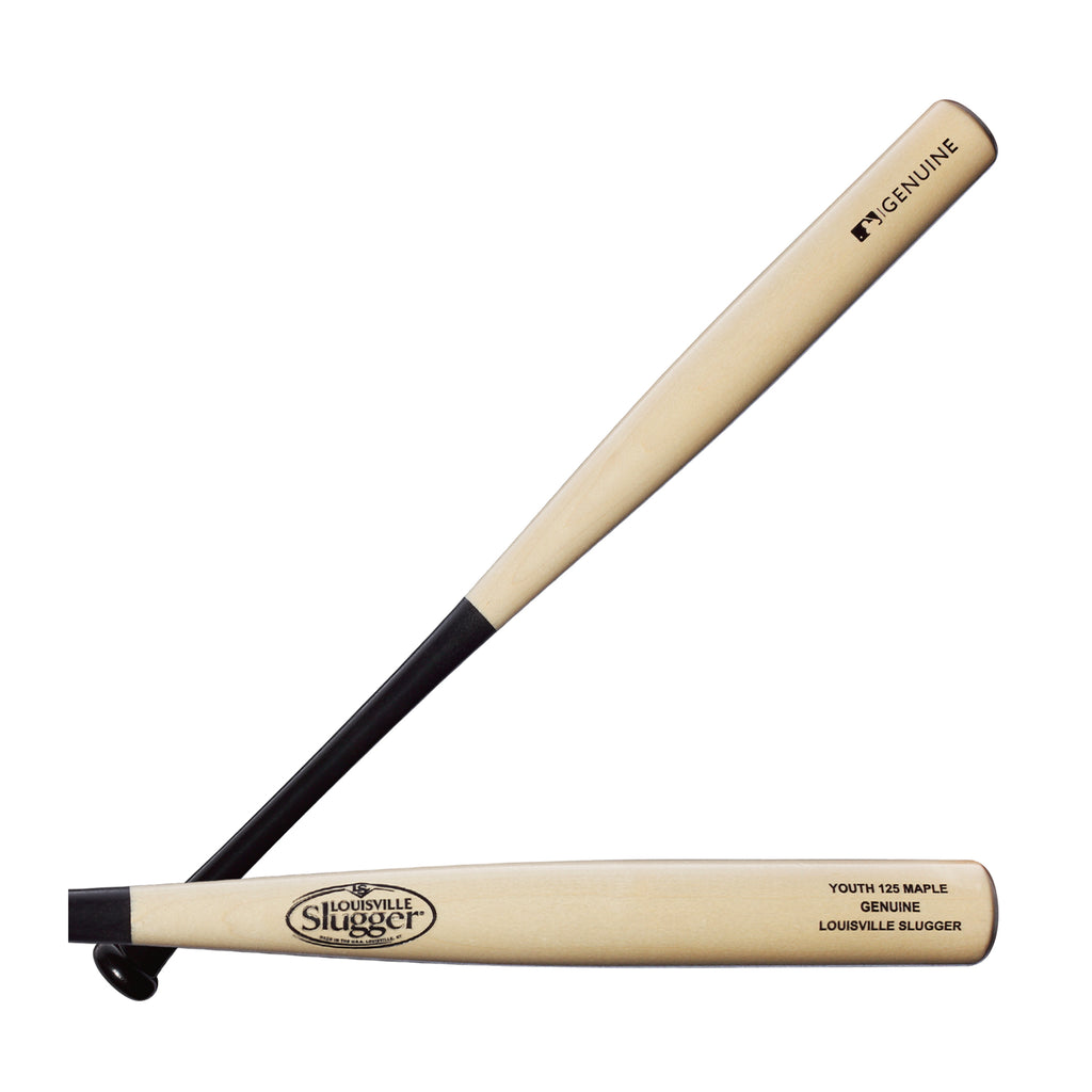 Bat Beisbol Madera Maple Negro Natural Louisville Slugger Genuine Y125 INFANTIL
