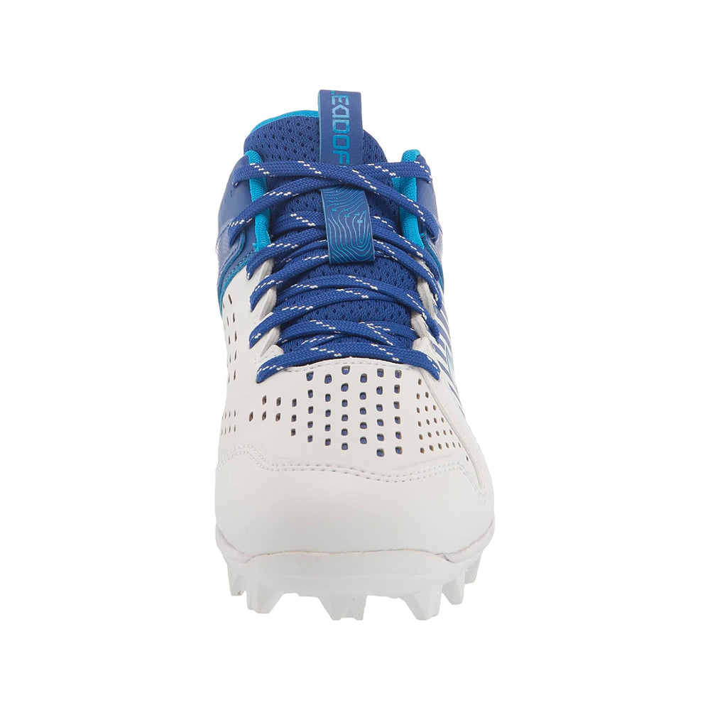 Spikes Beisbol Softbol Under Armour Leadoff Rubber Mid Blanco Azul INFANTIL