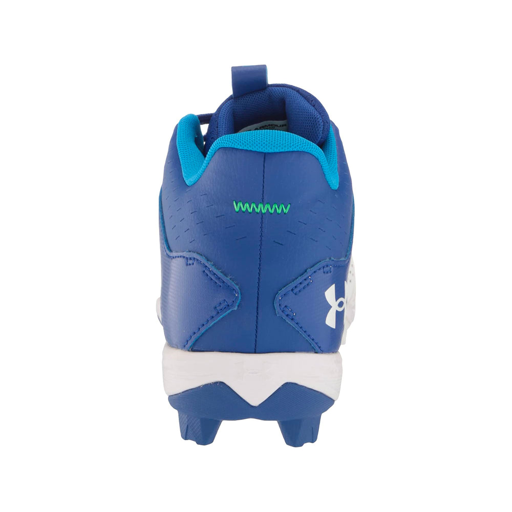 Spikes Beisbol Softbol Under Armour Leadoff Rubber Mid Blanco Azul INFANTIL