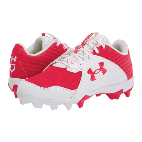 Spikes Beisbol Softbol Under Armour Leadoff Low Rojo Blanco INFANTIL (NUEVO CON DEFECTOS)